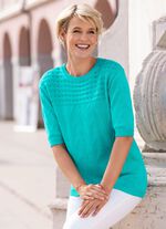 Pullover in Mustermix TÜRKIS