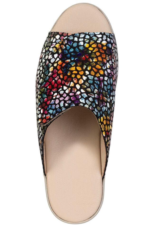 Bequeme Damen-Pantoletten, Weite G, mit Klettverschluss 