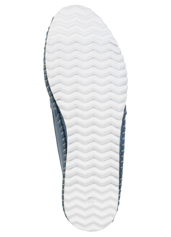 Andrea Conti, klassische Damen-Slipper, Weite G, mit herausnehmbarem Fu&szlig;bett BLAU