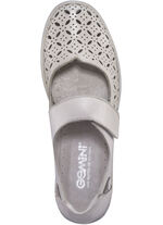 Gemini Slipper aus weichem Rindleder KIESEL
