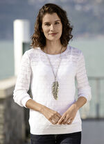 Pullover in Ajourstrick WEISS
