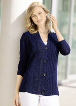 Strickjacke in Materialmix 