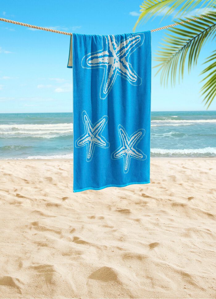 Velours-Strandlaken aus 100% Baumwolle 