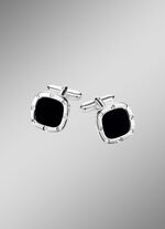 Manschettenknöpfe aus Silber mit Onyx 