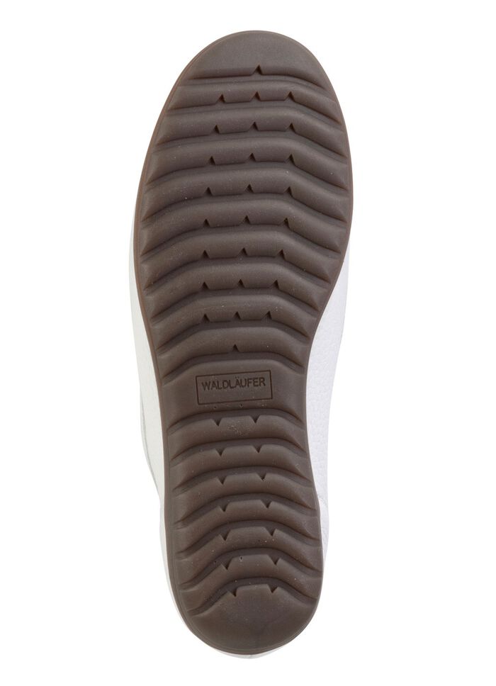 Waldl&auml;ufer, bequeme Damen-Slipper, Weite H, mit herausnehmbarem Fu&szlig;bett WEISS