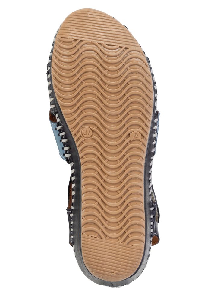 ELENA EDEN Sandalette aus weichem Nappaleder BLAU