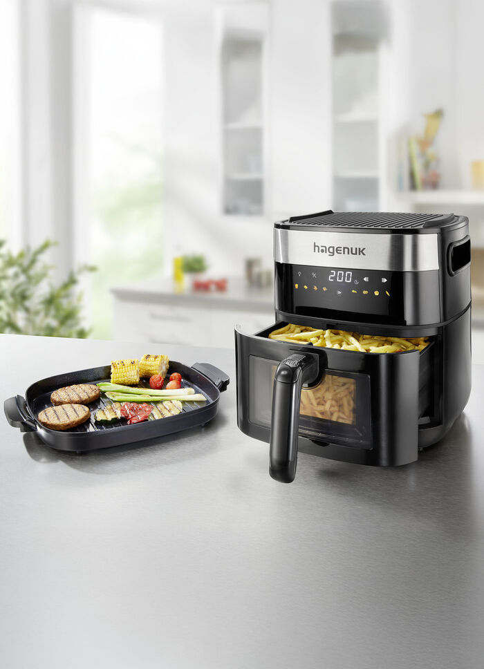 Hei&szlig;luft-Fritteuse 2-in-1 