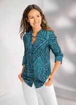 Shirtbluse mit V-Ausschnitt 
