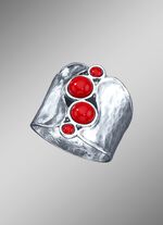 Au&szlig;ergew&ouml;hnlicher Damenring mit Koralle 