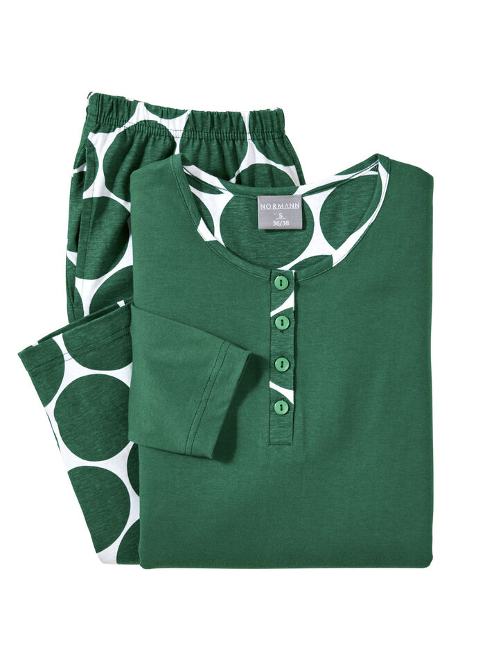 Zweierpack Schlafanzüge mit Knopfleiste, langer Hose und Taschen 