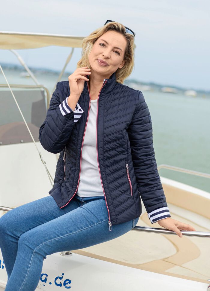 Jacke mit Reißverschlussleiste MARINE