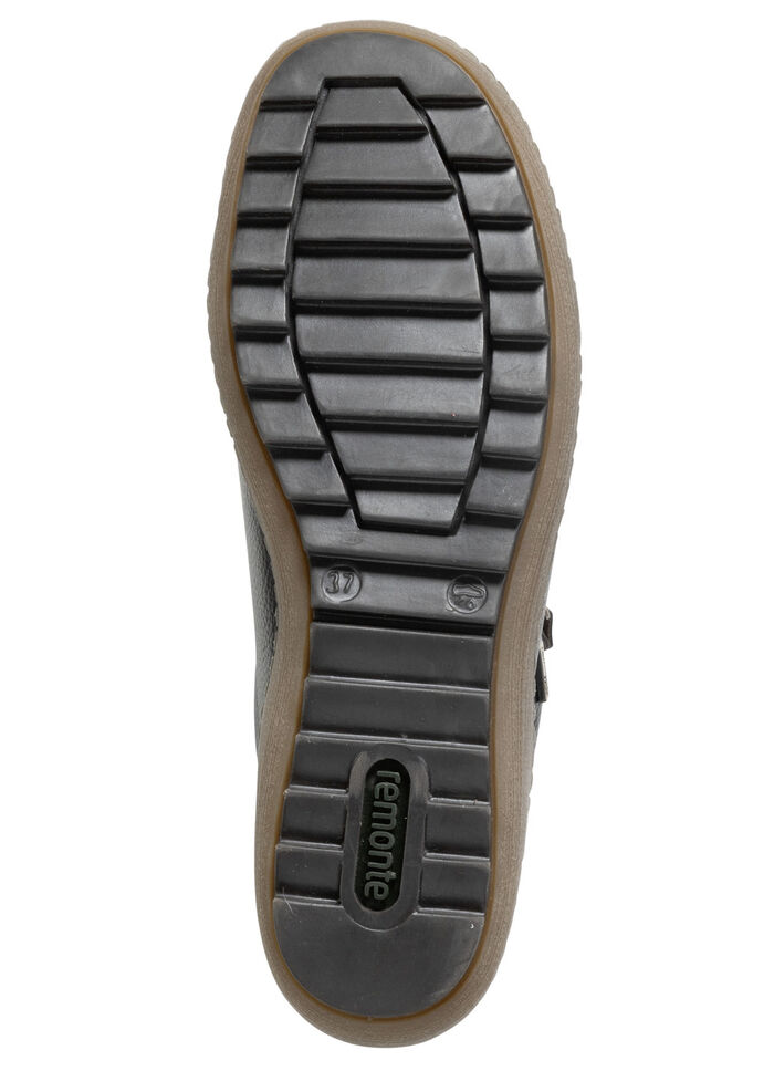 Remonte, bequeme Damen-Sneaker, Weite G, mit herausnehmbarem Fußbett SCHWARZ-BRAUN