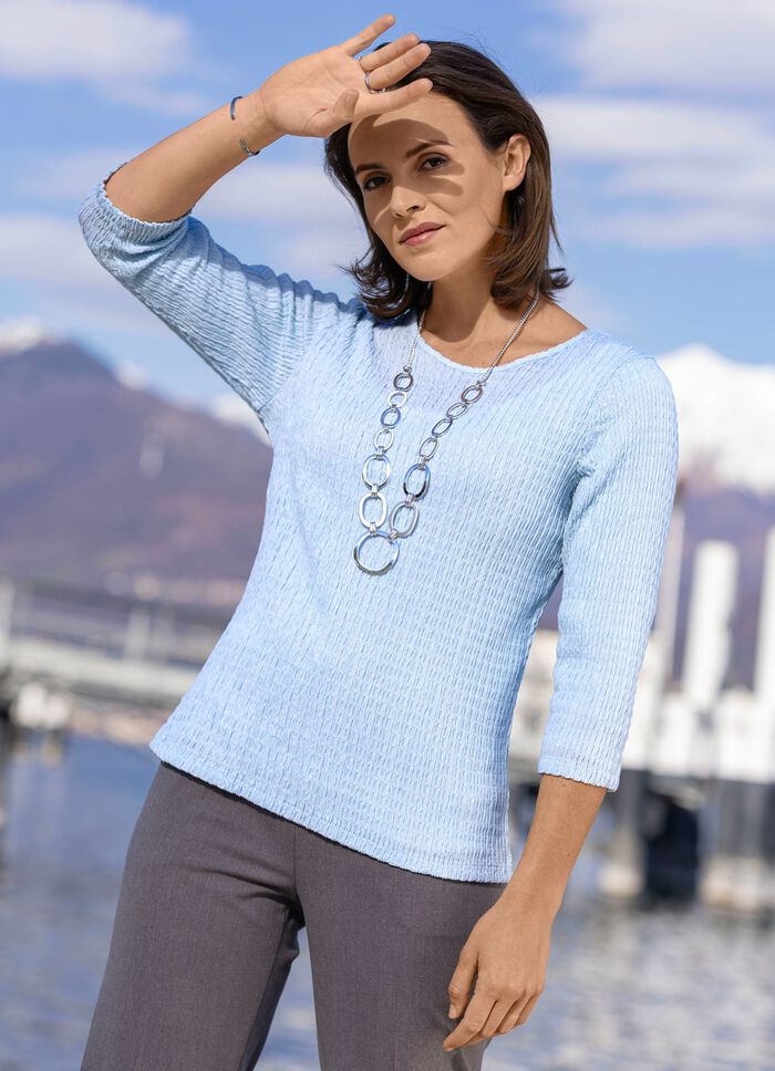 Shirt mit 3/4-langen Ärmeln EISBLAU