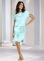 Nachthemd, knielang und kurzen Ärmeln 