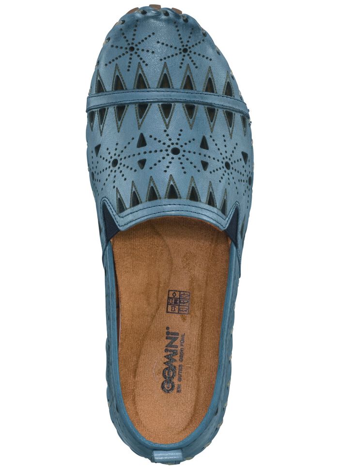 Gemini, sommerliche Damen-Slipper, Weite G, mit herausnehmbarem Fu&szlig;bett JEANS