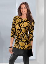 Longshirt mit modisch flachem Halsausschnitt 