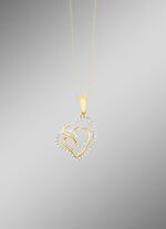 Herz-Anh&auml;nger mit 45 Diamanten 