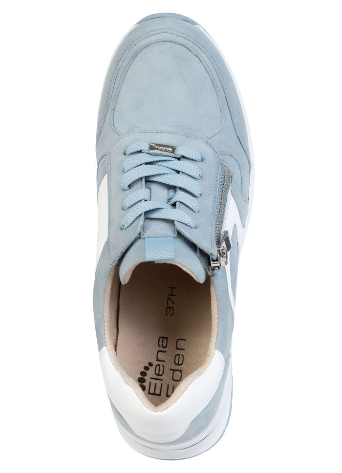 ELENA EDEN, sytlische Damen-Sneaker, Weite H, mit herausnehmbarem Fußbett BLAU-WEISS
