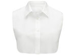 Klaus Modelle, Damen-Blusenkragen, aus feinem Popeline WEISS