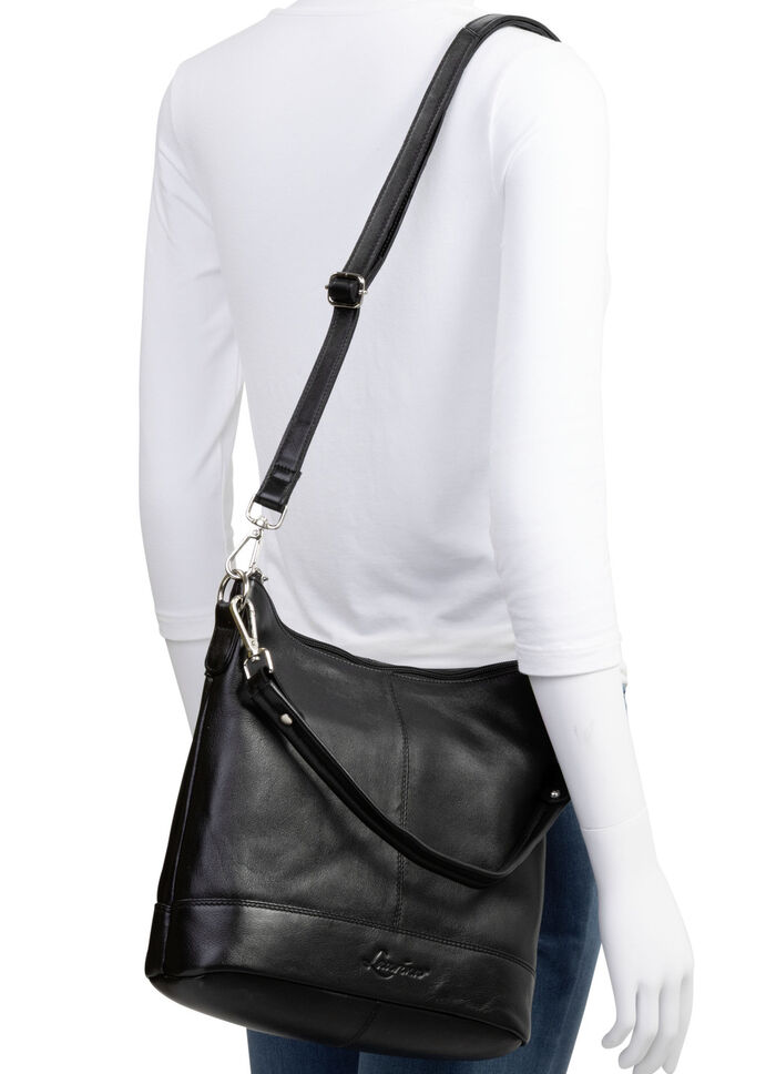 Laurina, Tasche, Damen, mit verstellbarem, abnehmbarem Umhängeriemen SCHWARZ