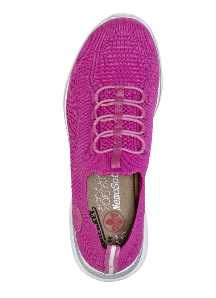 Rieker, leichte Damen-Sneaker, Weite G, mit MemoSoft-Textileinlage PINK