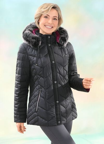 Jacke mit abnehmbarer Kapuze 