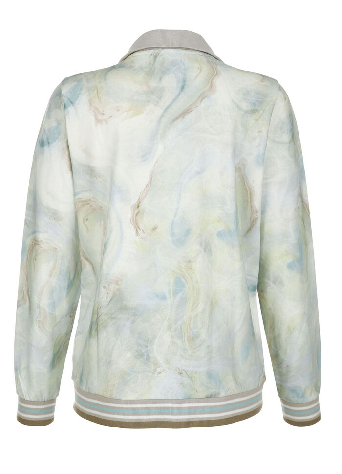 Sweatjacke mit floralem Motiv 