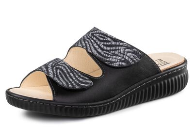 ELENA EDEN Pantolette mit teilweise schimmerndem Zebra-Druck 