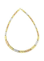 Exquisite Halskette in Tricolor 