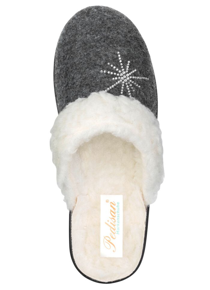 Gef&uuml;tterte Damen-Hausschuhe, mit Schurwolle 