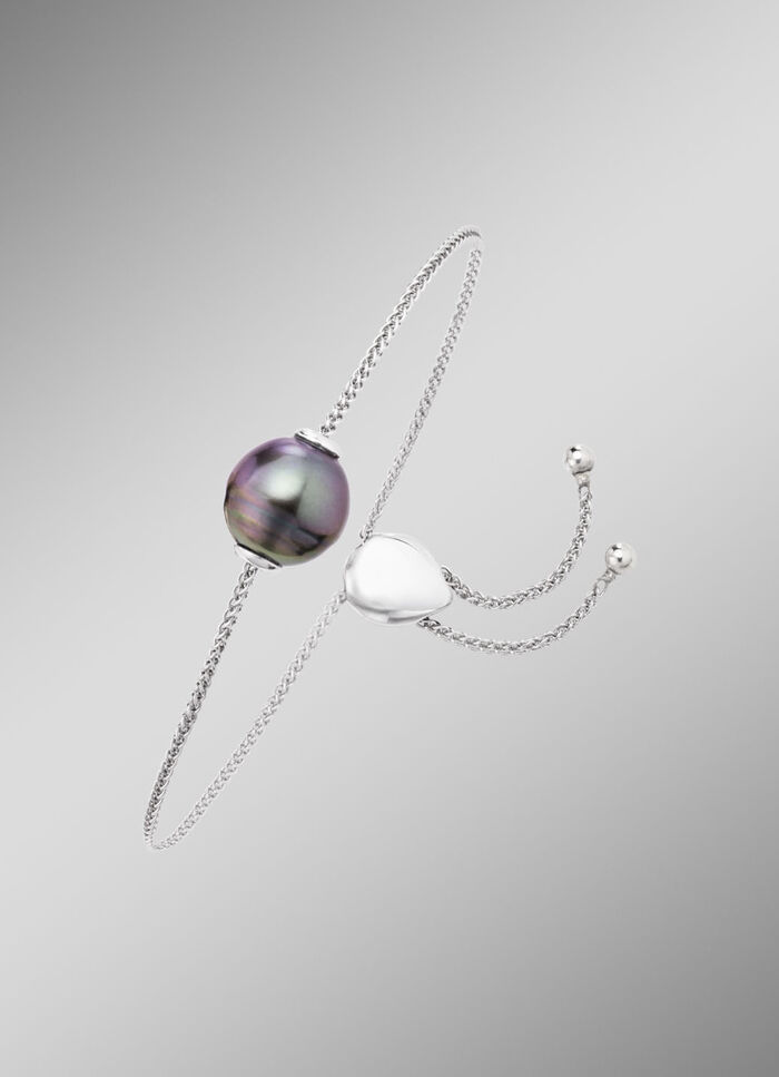 Armband mit Tahiti-Zuchtperle in Barockform 
