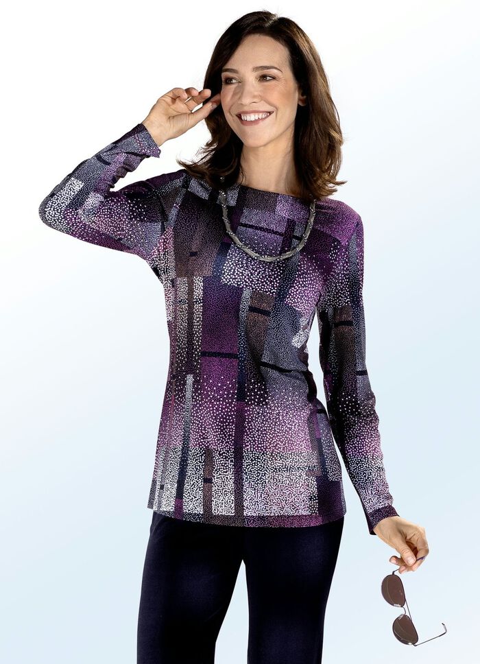 Shirt mit farbbrillantem Inkjet-Druck in 2 Farben 