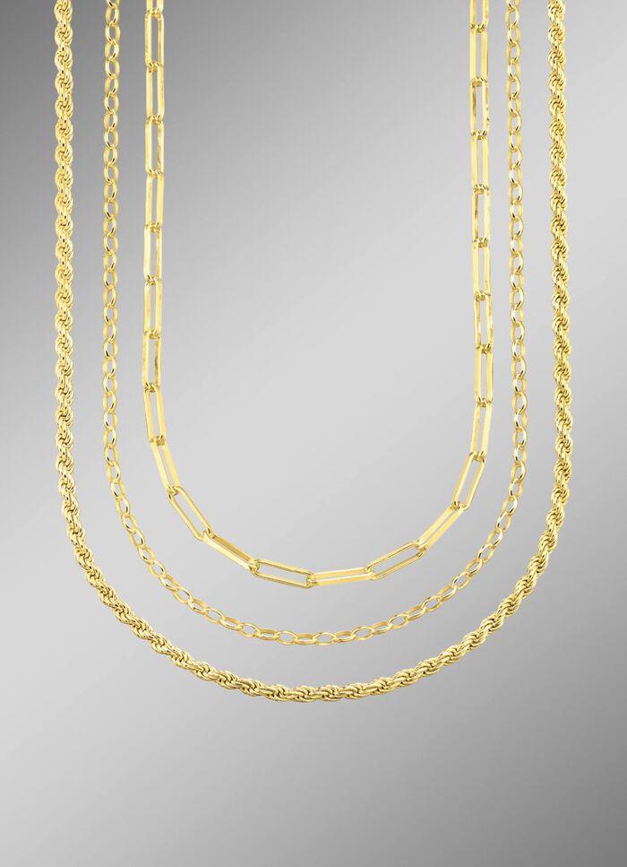 Schmuckset, 3-teilig, aus drei Halsketten 