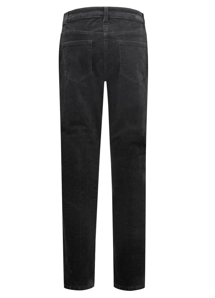 Samtweiche Hose in 5-Pocket-Form SCHWARZ