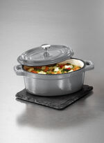 &bdquo;GSW&ldquo; Mini Serviert&ouml;pfchen aus Gusseisen GRAU