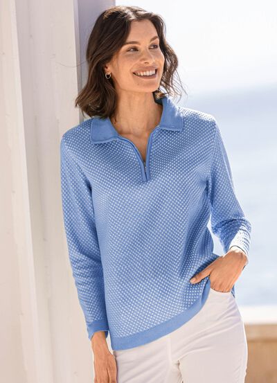 Pullover mit dezentem Glanz 