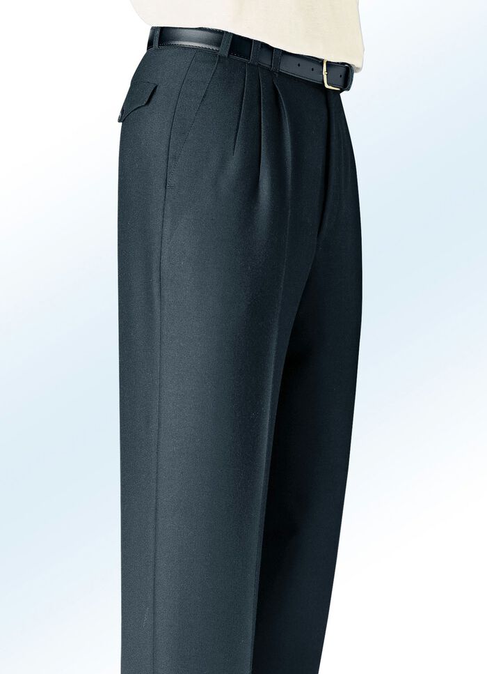 &bdquo;Klaus Modelle&ldquo;-Hose mit Ges&auml;&szlig;pattentaschen in 4 Farben ANTHRAZIT MELIERT