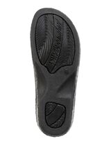 Laurina Pantoffel aus kariertem Textilmaterial GRAU