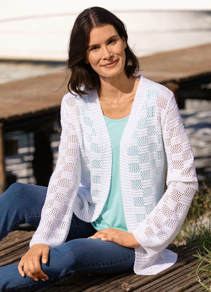 Strickjacke mit dezentem Glanz 