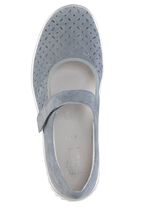 ELENA EDEN Spangenschuh aus Veloursleder mit luftigen Durchbr&uuml;chen BLEU