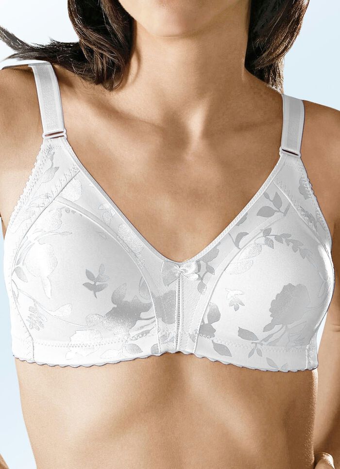 Naturana Minimizer-BH mit dezent gl&auml;nzendem Floraldruck 