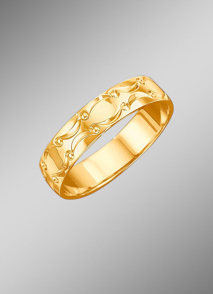 Trauring mit Wellen-Design 