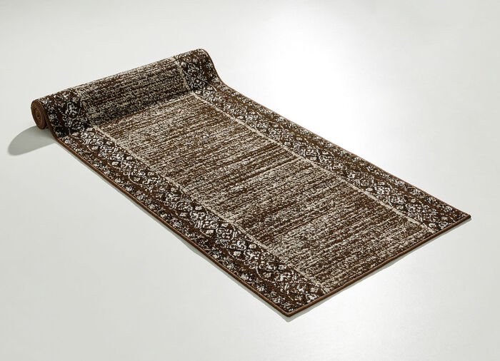 Hochwertiger Läufer nach Wunschmaß mit Rankenmotiv BRAUN