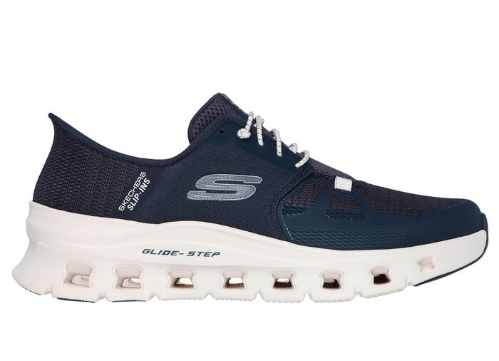 SKECHERS, Herren-Sneaker, mit geformter Slip-Ins Fersenplatte MARINE
