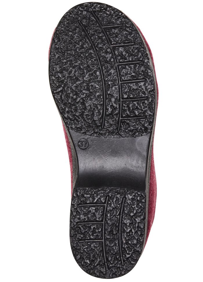 Warme Damen-Hausschuhe, Weite H, mit Rei&szlig;verschluss BORDEAUX