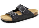 Klassische Herren-Pantoletten, mit verstellbaren Schließen ANTHRAZIT