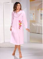 Nachthemd, wadenlang mit kn&ouml;pfbaren B&uuml;ndchenabschl&uuml;ssen 