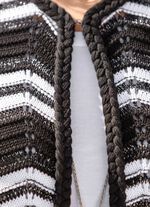 Strickjacke mit geflochtener Blende 