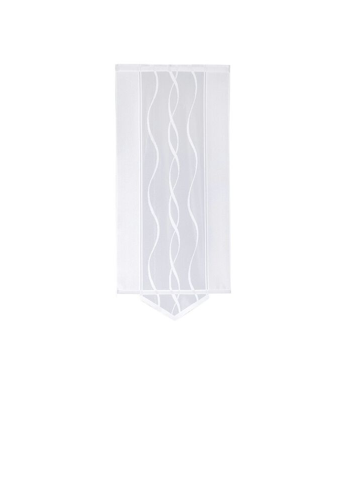 Schiebegardine mit dezentem Wellen-Dessin WEISS