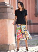 Plissee-Rock mit farbbrillantem Inkjet-Druck 